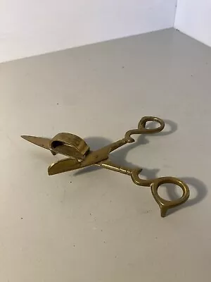 £5 • Buy Vintage Brass Candle Snuffer Wick Trimmers Scissors 