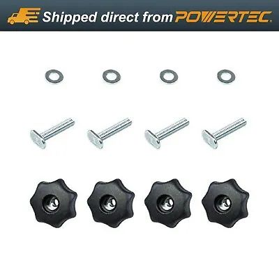 POWERTEC T-Track Knob Kit W/ 7-Star 5/16 Threaded KnobBoltsWashers-4PK (71483) • $16.89