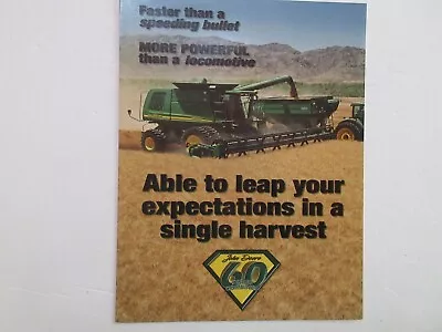 John Deere Combine Poster 8 Page Opens To Very Nice Poster Can Be Framed • $35