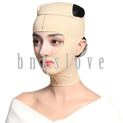 Anti-Wrinkle Full Face V-Line Slim Mask Neck Double Chin Lift Up Breathable Belt • $15.99