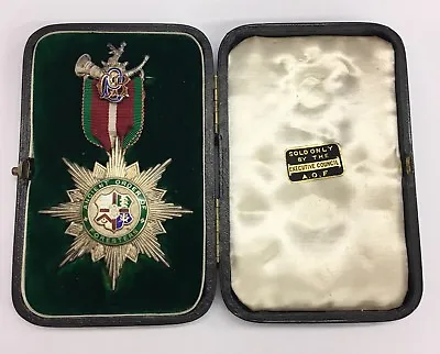 £149 • Buy Antique Solid Silver Ancient Order Of Foresters Jewel / Medal 1904 Boxed