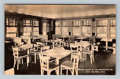 New Milford CT Dining Room Homestead Inn Connecticut Vintage Postcard • $7.99