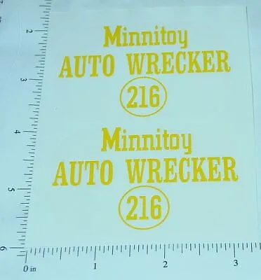 Pair Otaco Minnitoys #216 Tow Truck Stickers MN-010 • $16