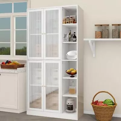 71  Tall Kitchen Storage Cabinet With Doors And Adjustable Shelves • $206.69