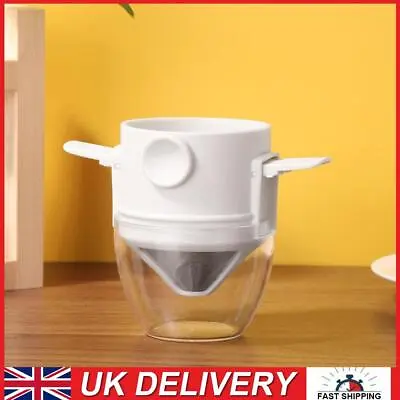 Portable Coffee Filter Foldable Drip Cafe Tea Holder Paperless Pour Cup (B) • £5.89