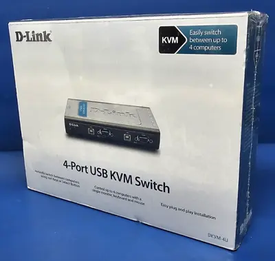 Brand New Sealed D-Link 4-Port USB KVM Switch DKVM-4U. • $40