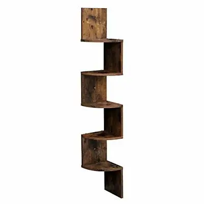 Wall Mounted ZigZag Corner Floating Shelf Shelves Display Unit Stand Furniture • £38.67