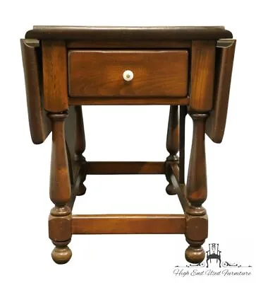 ETHAN ALLEN Antiqued Pine Old Tavern Rustic Americana 37  Pembroke Drop Leaf ... • $459.99