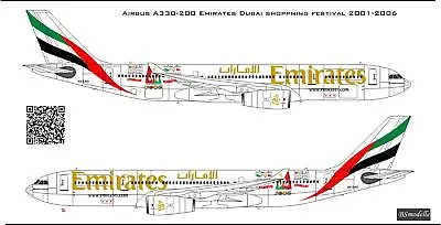 £9.61 • Buy Airbus A330-200 Emirates Dubai Shopping Festival   Decal 1144 For Revell