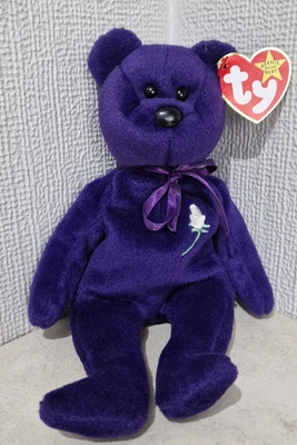 £19.99 • Buy Genuine Princess Diana TY Beanie Baby 1997 Purple Made In Indonesia 1st Edition