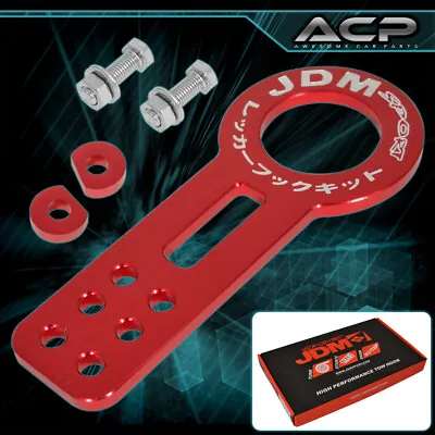 Universal JDM Aluminum CNC Anodized Emergency Front Sturdy Hitch Tow Hook Kit RD • $15.99