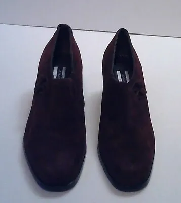 $27.90 • Buy Womens Amanda Smith Soft Step Suede Burgundy Heeled Shoes 8.5