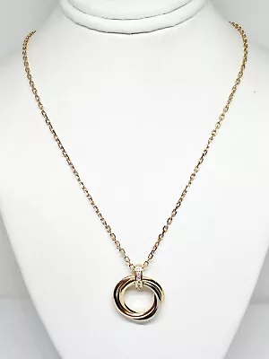 Cartier Trinity Tricolor Diamond Bale Necklace﻿ • $2450