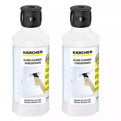 2x Original KARCHER Glass Cleaner Concentrate 6.295-772.0 ( 2 X 500 Ml ) • £22.90