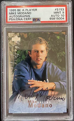 Mike Modano - 1995 Be A Player - Autograph - Card #S153-PSA MINT 9-AUTO 10 POP 1 • $4.25