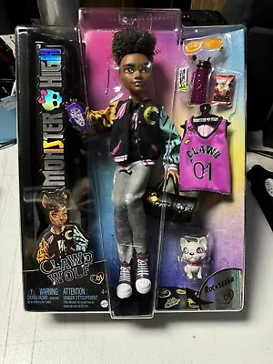 Monster High Clawd Wolf 01 Fashion Doll With Pet And Accessories Sealed New • $17.97