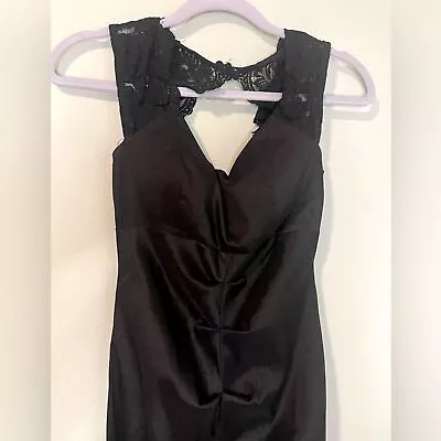 Black Mermaid Prom Dress Windsor Size 3 Pre Owned • $35