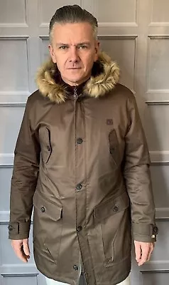 Gabicci V00GJ15 Paxton Hooded Parka Jacket Khaki Size XL BNWT • £60
