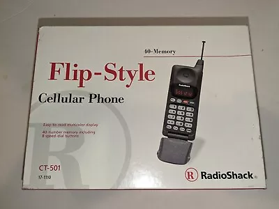 RADIOSHACK Flip-Style CT-501 - BRICK CELL PHONE MOBILE TELEPHONE VINTAGE RETRO • $59