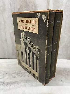 A History Of Civilization Crane Brinton Christopher And Wolff 1956 2 Volumes HC • $19.99