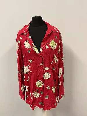 True Vintage Ladies Shirt Size L Shirt Casual Shirt Crazy Pattern Flowers 19400 • $16.35