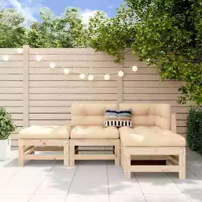 Gecheer 4 Pcs Garden Sofas Set Pallet Furnitures Set Patio Corner Sofa With Q9F0 • £260.70