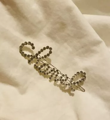 Chanel Hair Clip Boutique Pin Crystals Silver VIP • $36