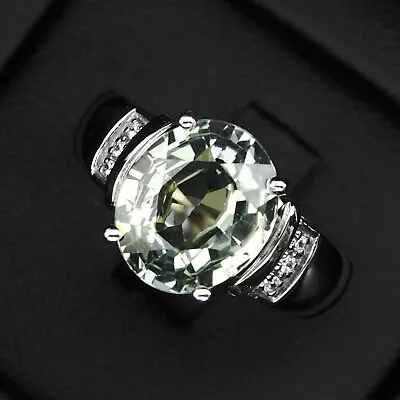 Ravishing Green Sapphire 5.90Ct 925 Sterling Silver Handmade Statement Rings • $14.99