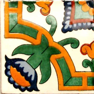 C#068) Mexican Tiles Ceramic Hand Made Spanish Influence Talavera Mosaic Art • $1.75