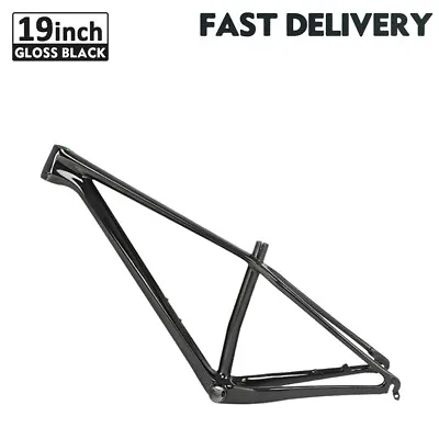 Quick Release Carbon Mountain Bike Frame MTB Bicycle Frame Gloss Black 19  • $398.73
