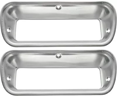 62 63 64 65 66 Chevrolet Pick Up Truck Anodized Aluminum 2 Parking Light Bezels • $60.21