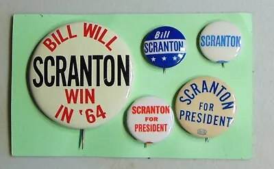 William Scranton Pennsylvania 1964 Campaign Pin Button Political • $1.93