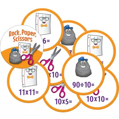 Rock Paper Scissors Math Game - Multiplication And Division - 1 Game • $36.85