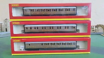 3x Hornby LNER Gresley Teak Coaches (Sleeper Composite & Brake) All Boxed • £49.95