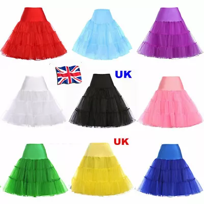 £10.99 • Buy 26  Retro Underskirt 50s Swing Wedding  Tutu Skirt