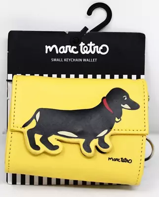 Dachshund Keychain Wallet By Marc Tetro Wiener Dog Yellow HTF New With Tags+ • $19.95