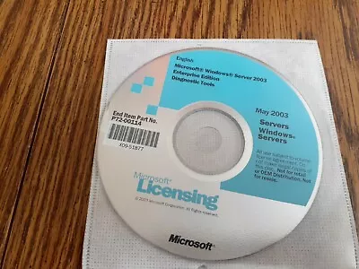 Microsoft Licensing 2003 Windows Server Enterprise Edition May 2003 • $15.95