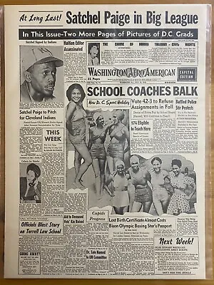 Vintage Newspaper Headline Satchel Paige Rookie Joins Major League Baseball 1948 • $14.49