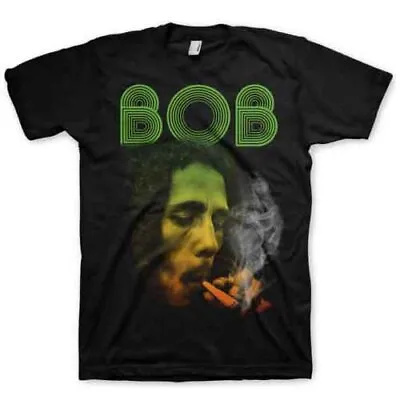 Bob Marley Smoking Da Erb T-Shirt Black New • $21.43