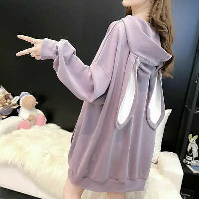 Fashion Women Long Sleeve Hooded Pullover Lovely Hoodies Rabbit Ears Sweatshirt! • $28.99