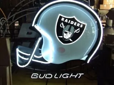 Las Vegas Raiders Helmet Light V2 24 X20  Neon Sign Lamp Hanging Nightlight EY  • $212.70