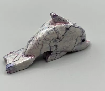 Figurines Marble Dolphin  Paperweight  Ft. Myers  Pink Blue Purple #1247 • $5.96