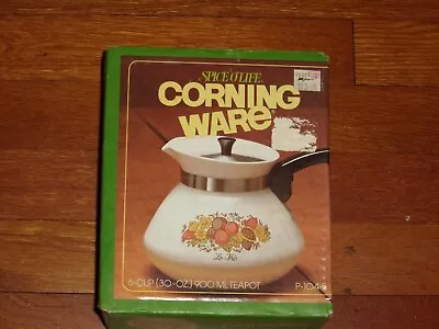 Corning Ware P-104-8 Spice O' Life 6 Cup Coffee Tea Pot & Lid New In Open Box • $82.47