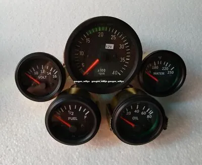 Electrical Tacho RPM 85 Mm 52 Mm Volt Gauge Temp Gauge Oil Pressure Fuel Gauge • $150.96