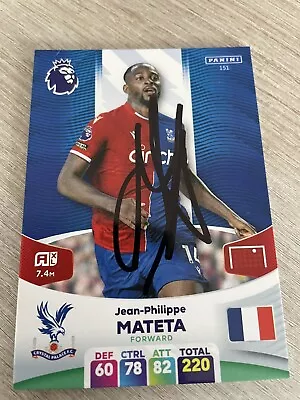 Match Attax 2023/24 Jean-philippe Mateta Crystal Palace Signed • £2.99