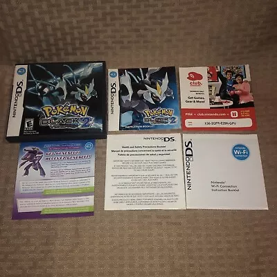 NO GAME! Pokemon Black Version 2 Nintendo DS Case Manual Inserts Only AUTHENTIC • $69.99