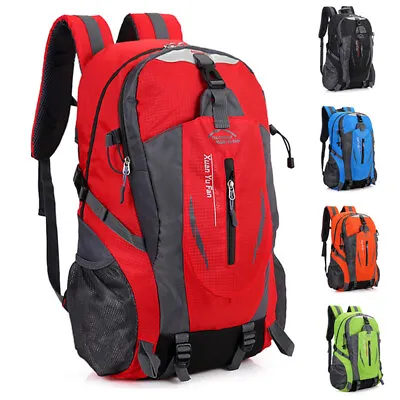 Large Waterproof Backpack Camping Hiking Walking Outdoor Travel Rucksack 40L • $26.89