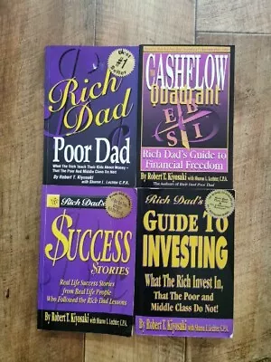 Rich Dad Poor Dad Books X 4 Robert Kiyosaki Guide To Investing Cashflow Quadrant • $25