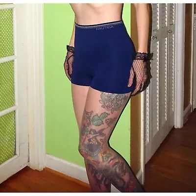 Vintage Nautica Intimates Navy Blue Short Leg Pantie Girdle L Shapewear Panty • $14.34