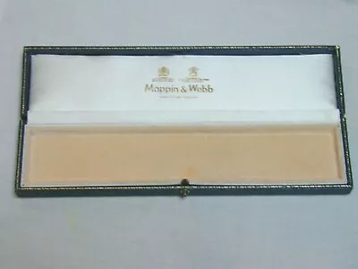 Mappin & Webb Vintage Jewellery Box Blue & Gold Peach Velvet 25 X 225 X 55 Mm • £100